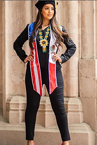Del Mex Mexico Usa American Flag Graduation Stole Sash Latino Hispanic International (Mexican-American) #TOP1