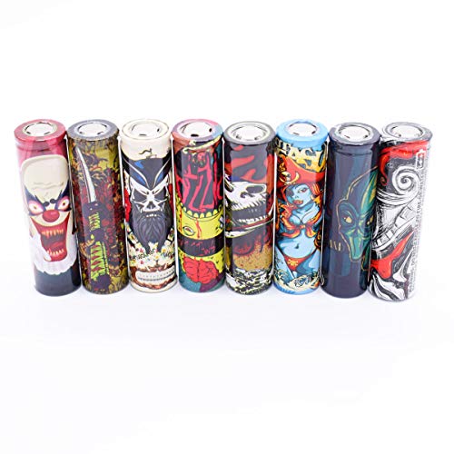 Hiyoo 20 PCS 18650 Darkness Series Battery Protective Wraps Cover, Sleeves Heat Shrink