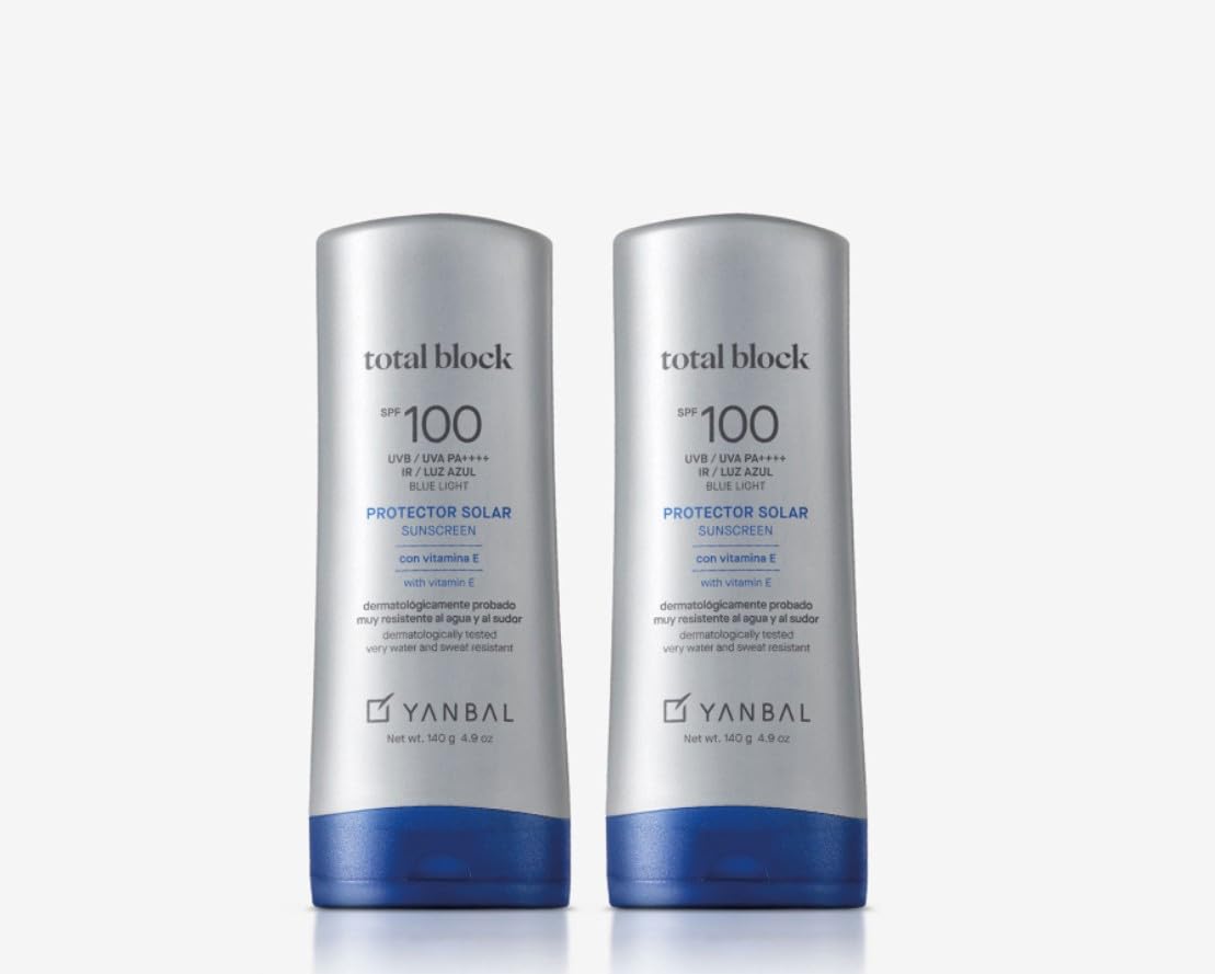 Generic Jumbo SPF 100 proctetor solar Total Block Yanbal 4.9 oz PACK X 2