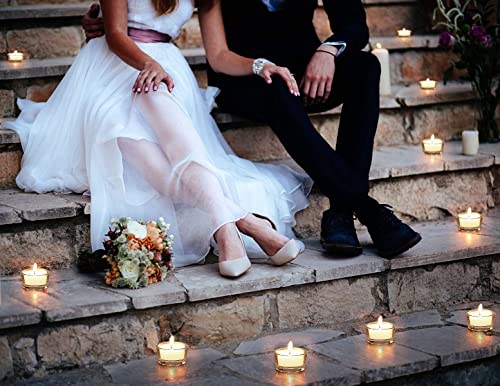 Lamorgift Glass Tealight Candle Holder Set Of 24 - Clear Tea Lights Candle Holders For Wedding Centerpieces& Party Decorations& Home Decor… #TOP3