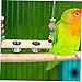 BESPORTBLE Parrot Stand Perch Bird Perch Parrot Swing Toy Food Cups Safe Wooden Bird Toy Set for Pet Birds