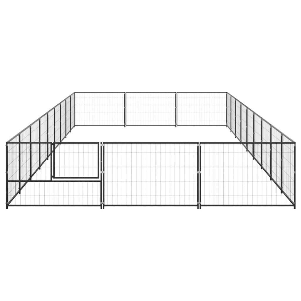 Artykuły dla zwierząt - Hodowla psów, czarna, 27 m² stal, zwierzęta i artykuły dla zwierząt