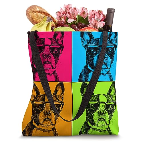 Bolso Tote con Diseño de Perro Boston Terrier miniatura 4