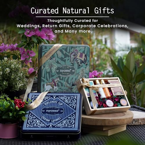 Image of Nyassa An Indian Floral Garden Collection Gift Set | 3 Handmade Natural Soaps - Son Champa, Temple Mogra & Raat Ki Rani | 150g Each | Raksha Bandhan Gifts for Sister, Women & Family | All Skin Types