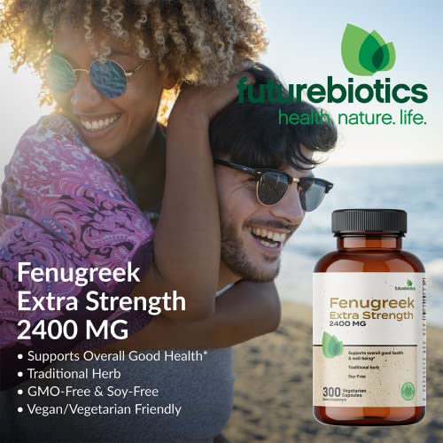 Futurebiotics Fenugreek Extra Strength 2400 MG Supports Overall Good Health & Well-Being, Non-GMO, 300 Vegetarian Capsules - Thumbnail 4