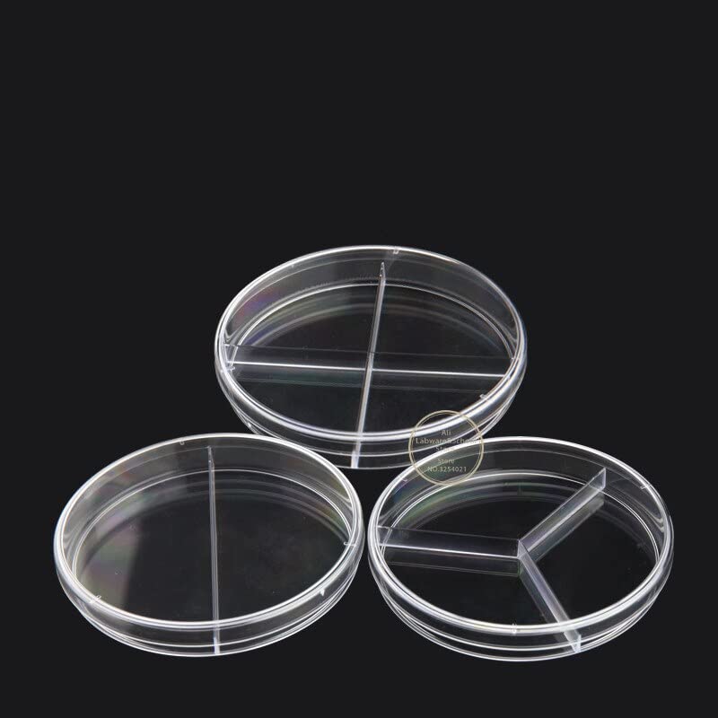 10 unids/Lote de Placas de Petri estériles de plástico, Plato de Cultivo de bacterias for Suministros Escolares científicos biológicos de Laboratorio (Size : 100x100mm Square)