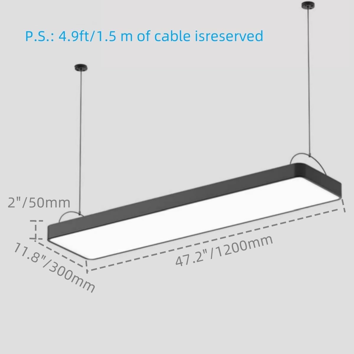 76W 7400 Lumens Pool Table Light LED Billiard Fixture with CRI 85 5000K Daylight Over 7ft 8ft Table Professional Gaming Room Lighting Black 48 inch