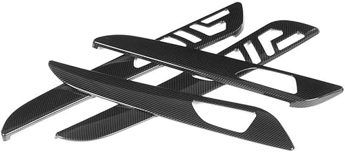 Miniatura 7 de Cubierta interior del panel de la puerta, 4 unids/set ABS carbono Fibebr interior panel de puerta Trim con agujeros de memoria se adapta a -Benz GLE