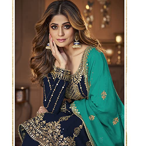 Image of SHAFNUFAB Womens Net Semi Stitched pakistani suit set for women Ladies use pakistani suit set for women And suits for women with dupatta And pakistanisuits for women kurta set