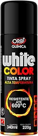 Tinta Spray Preto Fosco de Alta Temperatura Até 600ºC Orbi Química 340ml / 220g
