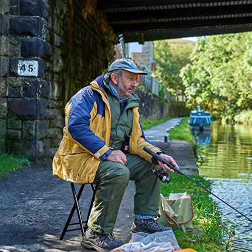 H Homewins Cushioned Padded Folding Stool,18.7-Inch Counter Height Bar Stool,Portable Folding Stool For Fishing Hiking Gardening Travel Bbq #TOP1