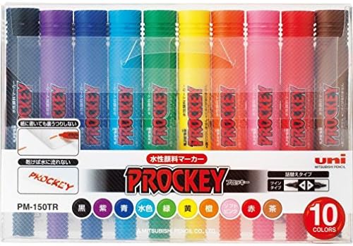 三菱鉛筆 水性ペン プロッキーツイン 10色 PM150TR10CN
