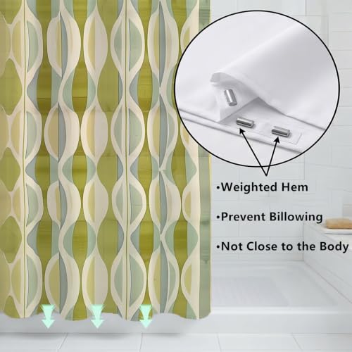 Rideau douche 150x170cm imperméable tissu polyester avec anneaux - 6