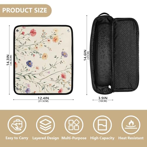 Estuche 2-en-1 con base resistente al calor y gran capacidad miniatura 4