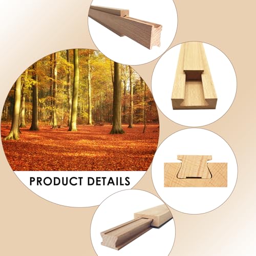 lamxxyoo Wood Drawer Slides 18 Inches Bottom Mount Replacement, Solid Wooden Drawer Runners Center Guide Track Rail for Dresser Cabinet Drawer Repair, Cuttable for Old Drawers (1, L002(17.72")) by lamxxyoo - Used condition - Image 3