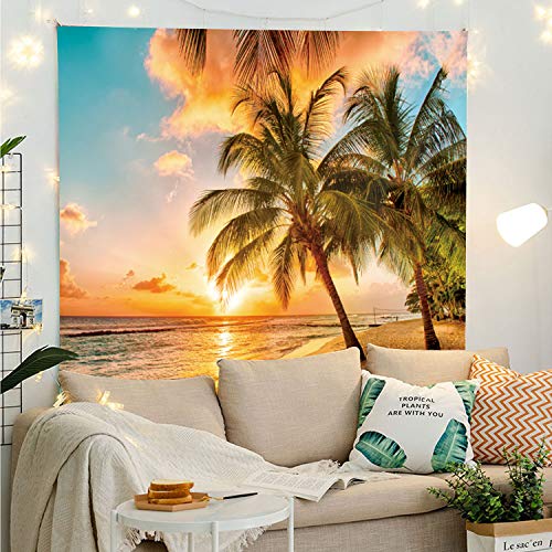 Emwnodti Tropical Tapestry Beach Tapestry Wall Hanging Palm Trees