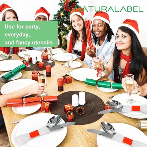 Image of NATURALABEL Bulk Pack of 20,000, Self-Adhesive Napkin Bands for Small Business, Restaurants, Events - 10 Boxes, 2000 per Box (Red)