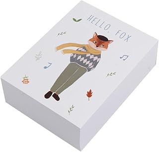 Toyvian Mini Caderno De Anotações Autoadesivas Mr Fox Stickies Blocos de ?? Marcadores de Páginas de Animais Blocos de Escrever de Planejamento para a Do Escritório Em Casa Cadernos De Anotações