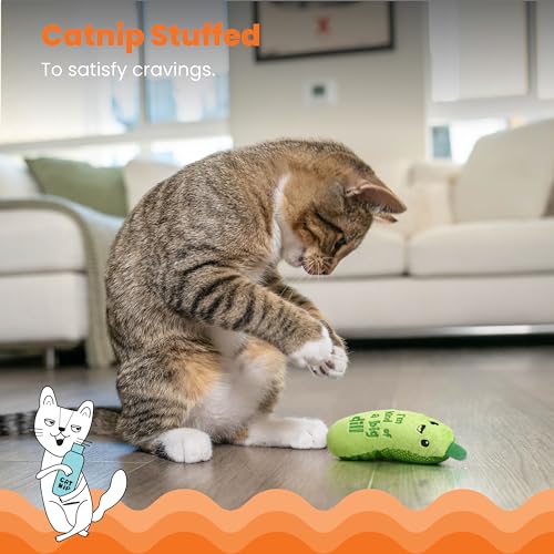 Catstages 70379 Crunchy Pickle Kicker Dental Catnip Cat Toy thumb #2