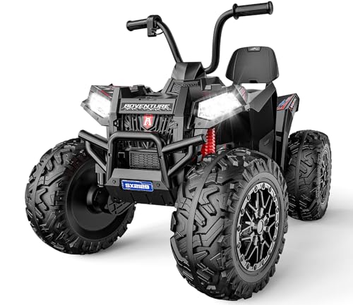 Kids ATV 4 Wheeler with Bluetooth and Off-Road Tires