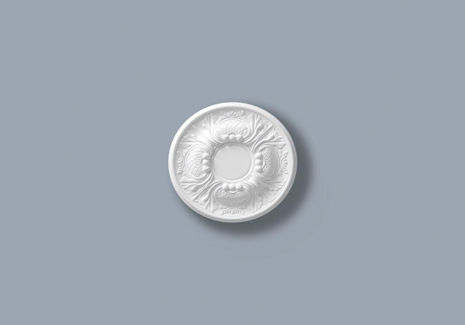 Yöl White Ceiling Rose Carla 300Mm Resin Strong Lightweight Not Polystyrene Easy Fix 30Cm