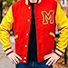 ADS Fashion Jackets Men's Bomber MJ Thriller Varsity Letterman Jacket (US, Alpha, XX-Small, Regular, Regular, With Thriller)