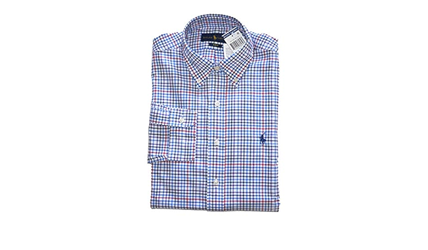 Ralph lauren blue and white checkered shirt Clearance
