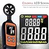 Digital Anemometer,Handheld Wind Speed Meter,Air Flow Velocity Meter for Measuring Wind Speed/Temperature with Backlight LCD,for Shooting, HVAC, Drone Flying,Windsurfing, Sailing, Surfing, Fishing