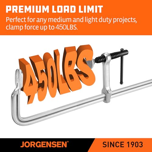 Image of Jorgensen 18-Inch Light-Duty Drop Forged Steel Bar Clamps, 2-Pack