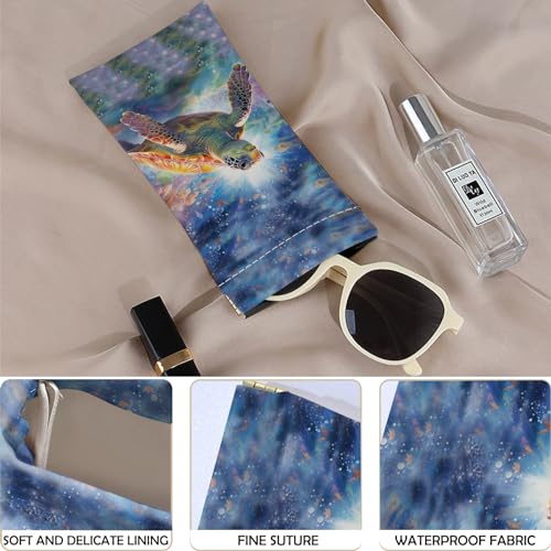 Image of 2 PCS Glasses Eyeglass Sunglasses Case Pouch Soft PU Leather Cute Aesthetic with Cleaning Cloth for Boys Men Man