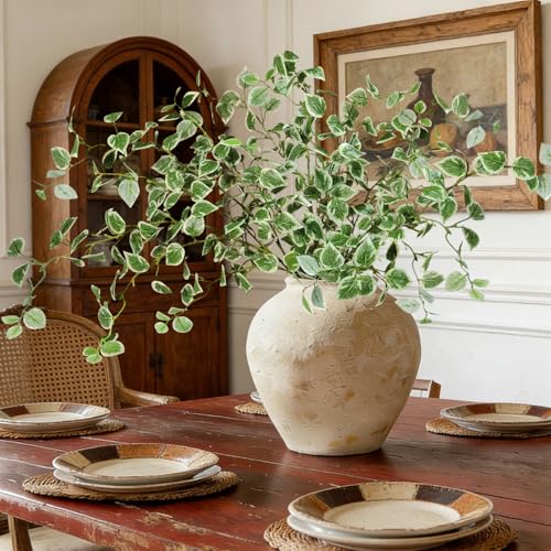 Image of 6PCS 32.7'' Artificial Fall Greenery Stems for Vase Fake Eucalyptus Leaves