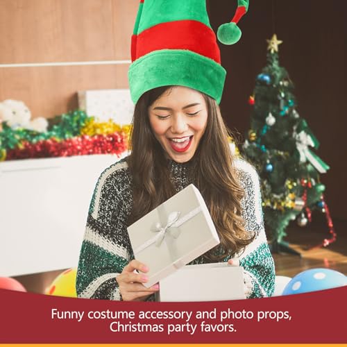 Chapeau de Noël long vert en tissu et fer pour enfant