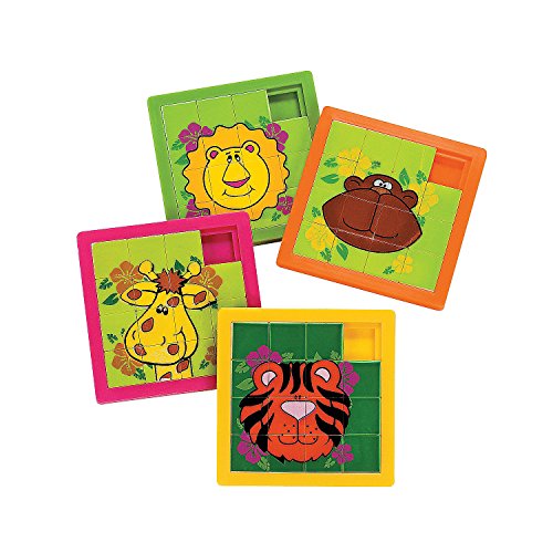Fun Express Zoo Animal Slide Puzzles (1 Dozen)