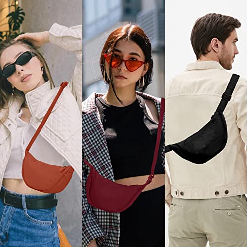 Nylon Crescent Crossbody Bag