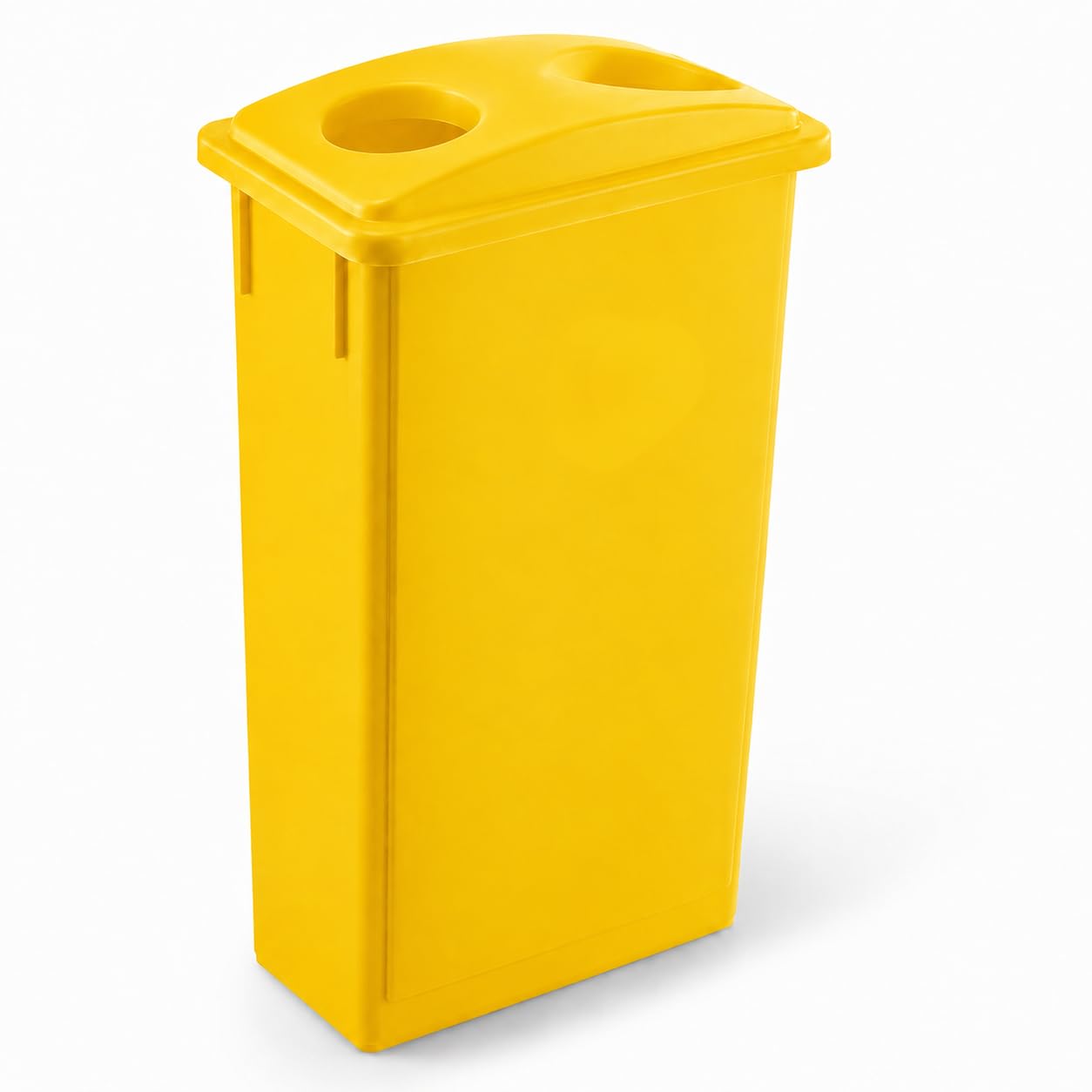 Slim Rectangular Recycling Bin with Bottle Can Lid by Glownary – 23 Gallon, 23.0 gallons, Resin, Yellow, Model 23gyrb