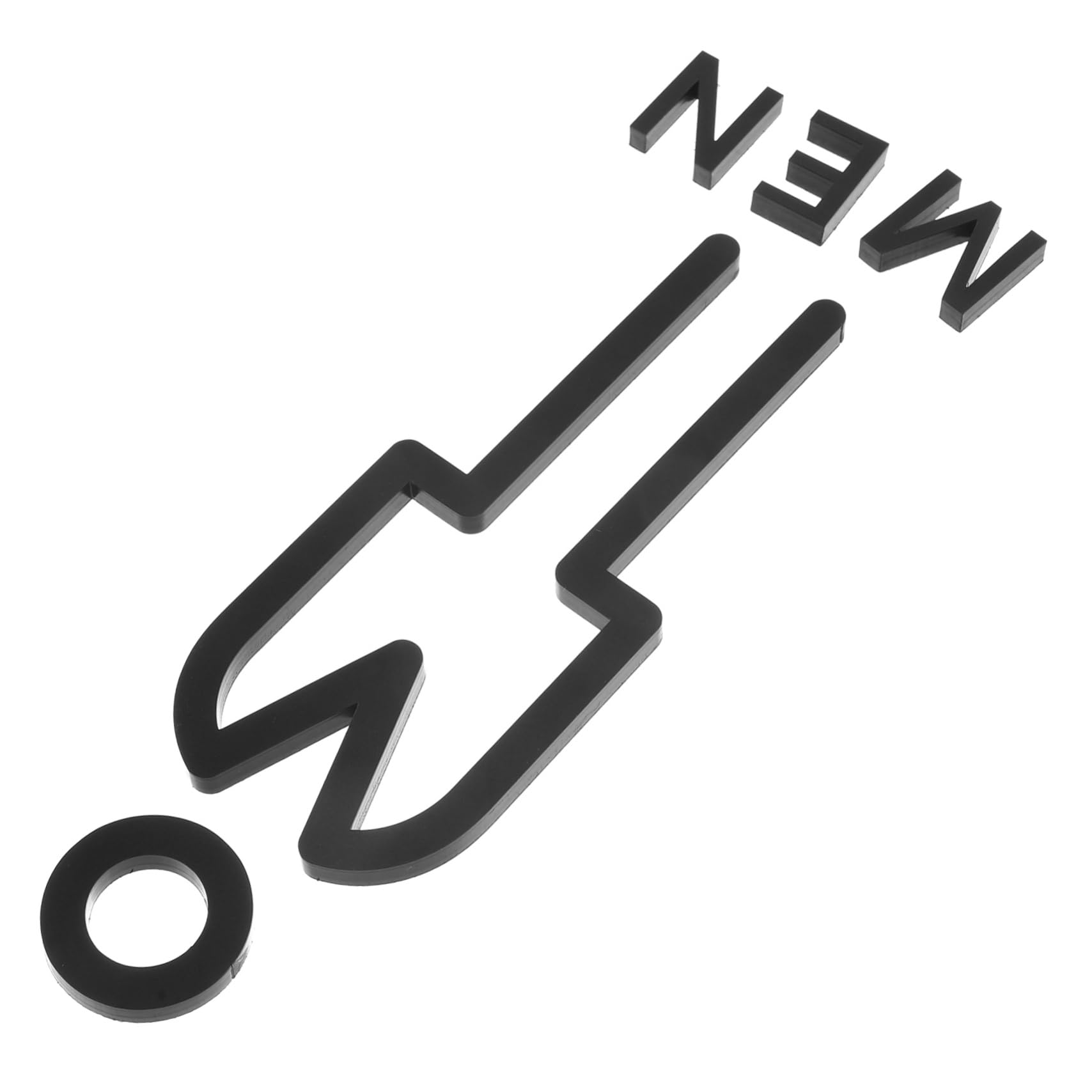 OFFSCH Restroom Decor Accessory: Acrylic Washroom Sign Plate Easy-to-install Toilet Sign