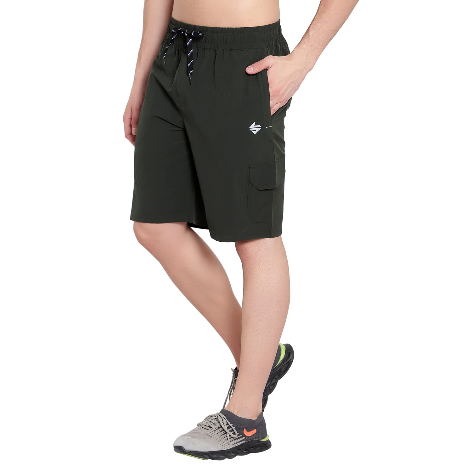 John Ally Athletic Sports Cargo Shorts for Men with Zip Pockets and Elastic Waistband Quick Dry Lightweight Activewear. John Ally Athletic Sports Cargo Shorts for Men with Zip Pockets and Elastic Waistband Quick Dry Lightweight Activewear.