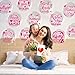 QOUBAI 36 Pcs Mother's Day Balloon Stickers Happy Mom's Day Balloons Decor Mothers Day Balloon Decals DIY Letters Bobo Label Sticker Hot Pink for Mother's Day Celebration Party Favor Supplies