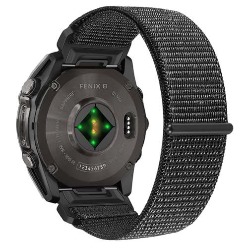 TRUMiRR Nylon Cinturino Sostituzione per Garmin Fenix 8 51mm / 7X / 6X Pro / 5X Plus, 26mm Fascia da braccio Quick Fit Sport per Instinct 3 Solar 50mm / Tactix 8 Epix Pro 51mm / Enduro 3 TRUMiRR Nylon Cinturino Sostituzione per Garmin Fenix 8 51mm / 7X / 6X Pro / 5X Plus, 26mm Fascia da braccio Quick Fit Sport per Instinct 3 Solar 50mm / Tactix 8 Epix Pro 51mm / Enduro 3