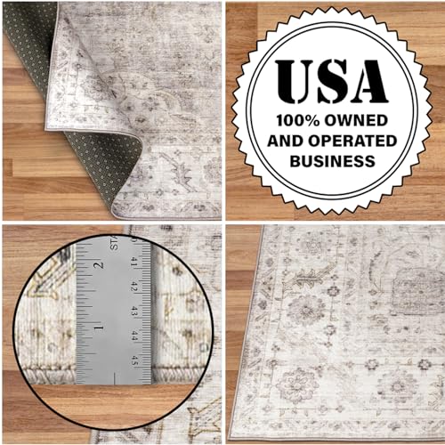 Realife Rugs 812274033703 Realife Machine Washable Area Rug Runner - Living Room Bedroom Bathroom Kitchen Entryway Office thumb #3