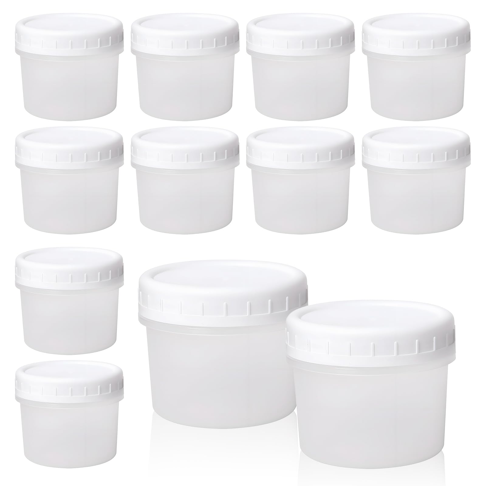 TakFree Small Food Containers with Lids 120ml, 12 Pcs Plastic Food Storage Container Reusable Stackable Small Snack Pots with Lid