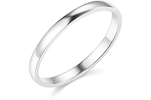 14k White Gold Wedding Band for Women