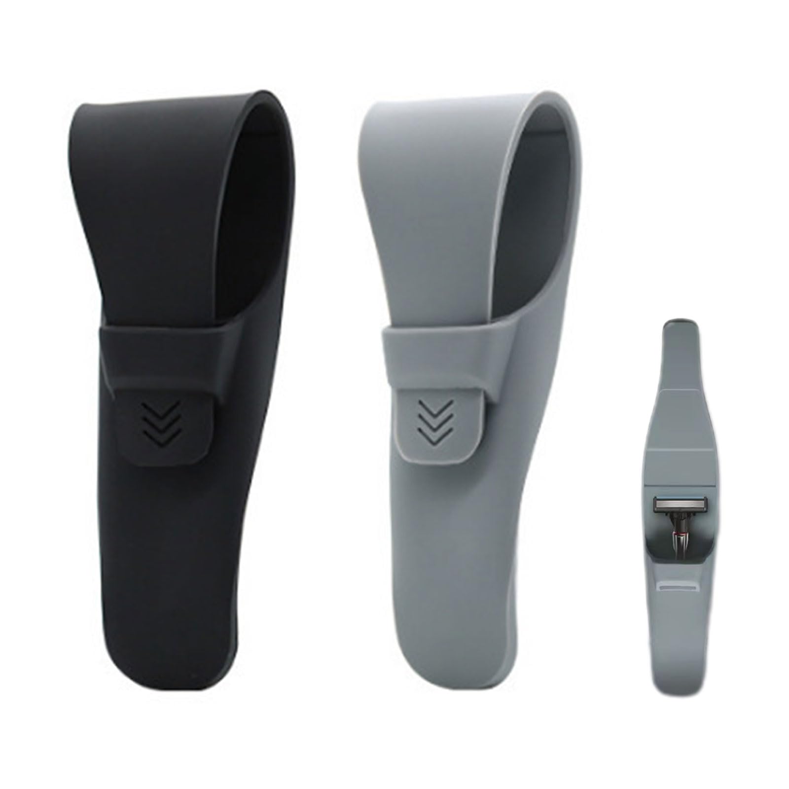 Diffaxy Estuche de viaje de silicona para maquinilla de afeitar, 2 unidades, funda portátil para maquinilla de afeitar de viaje, caja de afeitar segura e impermeable para guardar maquinillas de