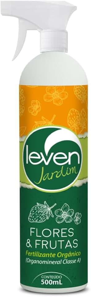 Fertilizante Orgânico Pronto Uso para Flores & Frutas Leven Jardim - 500 mL