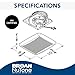 Broan-NuTone BKR60 QuickKit Ultra-Quiet Bath Fan Replacement Motor and Cover/Grille, 60 CFM, 20% more power, White