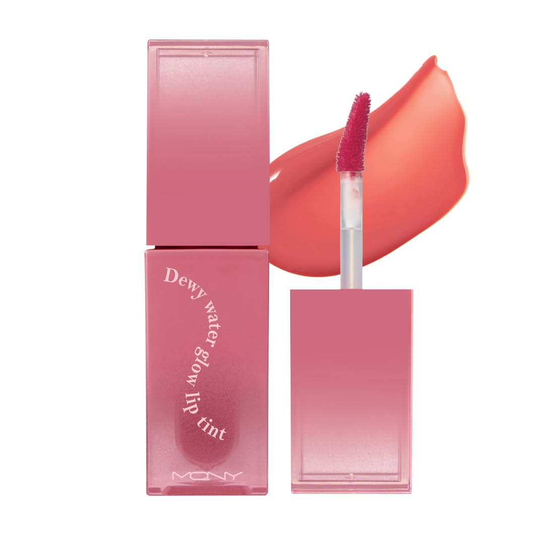 (MACQUEEN NEWYORK Dewy Water Glow Lip Tint - #09 Peanut Peach, Glass-like Mirror Shine Hydrating Lip Stain, Long-Lasting & Non-Sticky Beige Tone Water Tint, 0.12 oz (3.5g) #09 Peanut Peach 0.12 Ounce (Pack of 1)