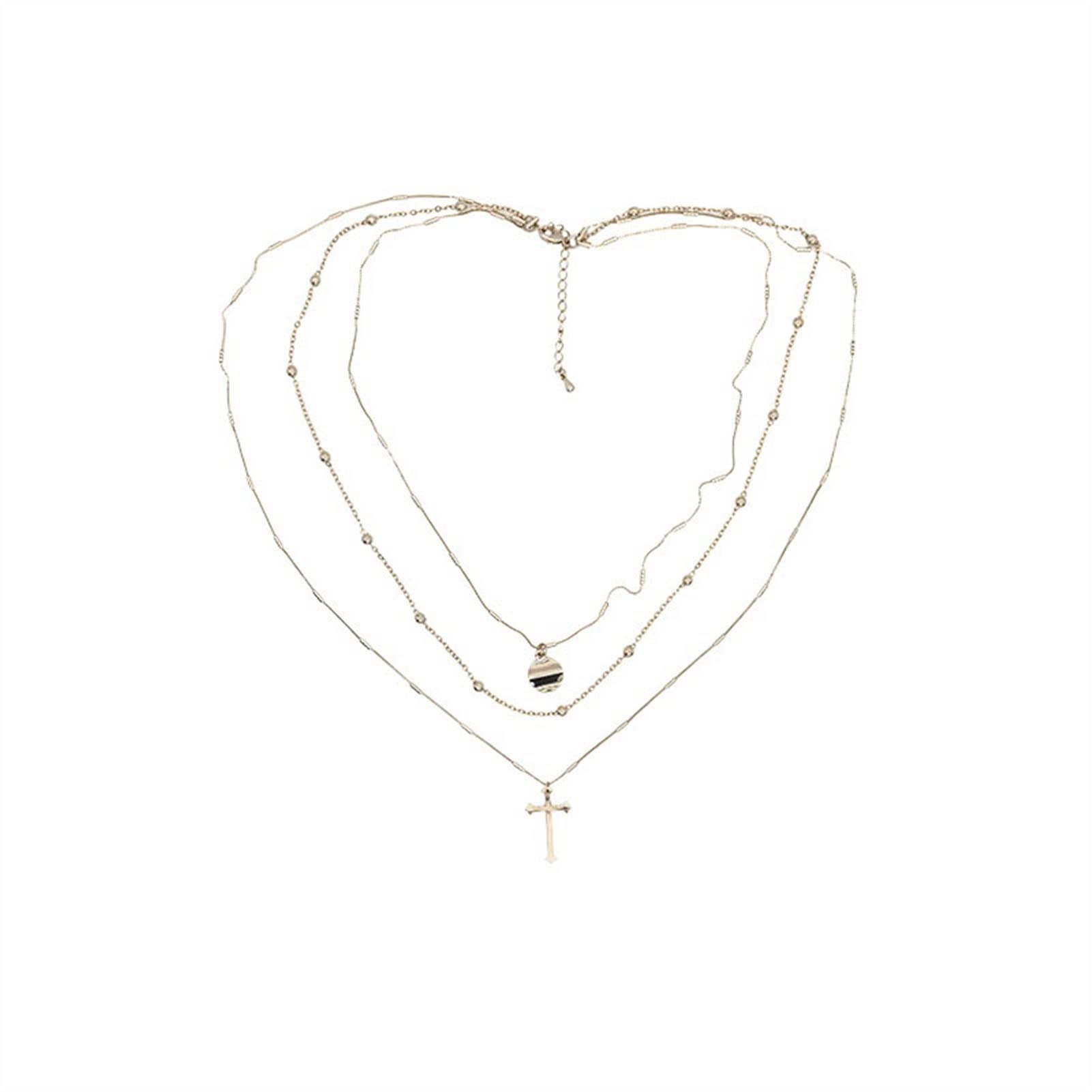TOMYEUS Collane da Donna Collana a Ciondolo a Ciondolo a più Strato di Moda Versatile Collana Lunga e Sottile Elegante Collana con Pendente