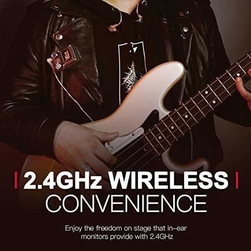 Xvive U4 In Ear Monitor Wireless System Professional IEM Wirelss Transmitter and Receiver for Live Performance,Studio and Band Rehearsal