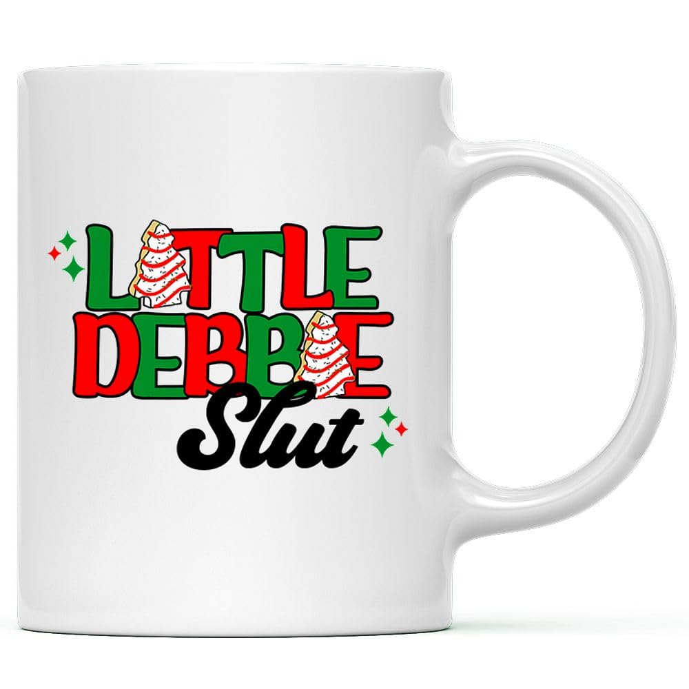 LAMX Little Holiday Christmas Tree Snack Cake Slut Debbie 30wa1638 11 Ounces Funny Coffee White Mug86887