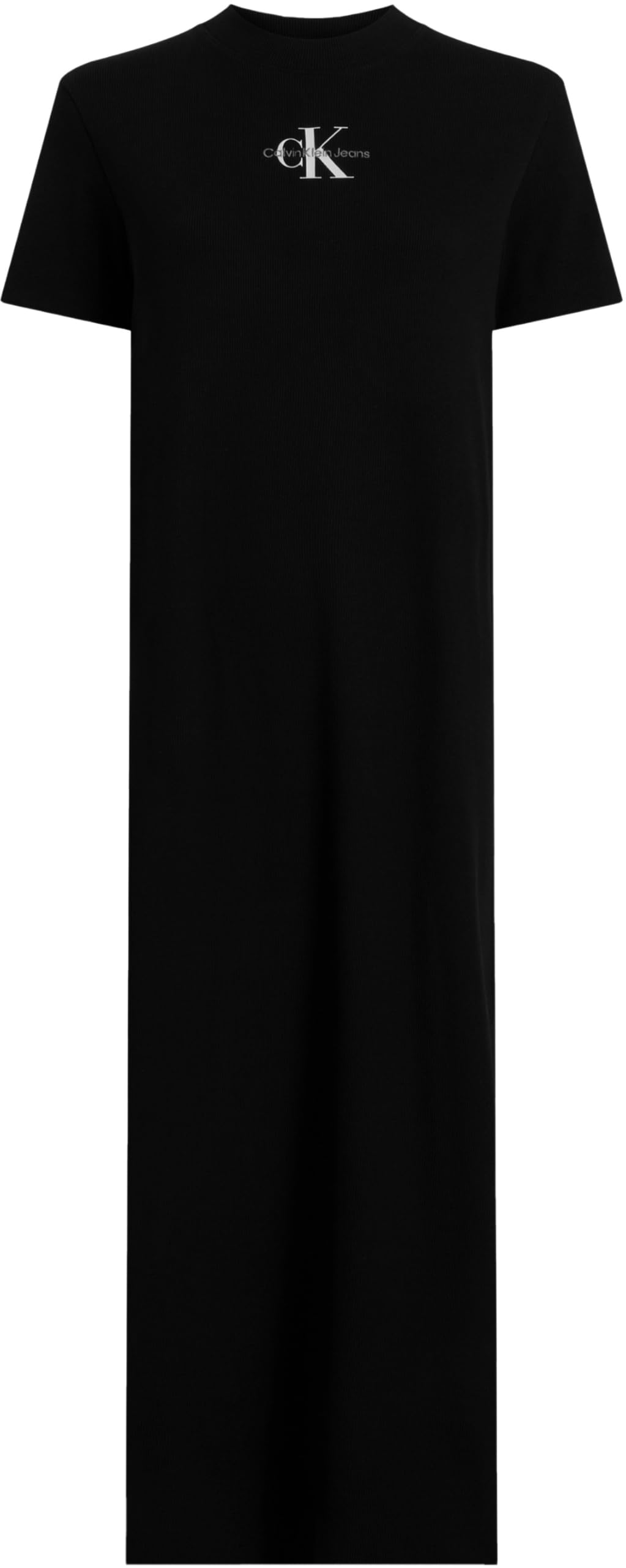 Calvin Klein Sukienka T-shirt Kobiety Monologo Long Rib Tee Dress J20j225543